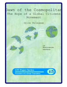 Dawn of the Cosmopolitan The Hope of a Global Citizens Movement Orion Kriegman  with