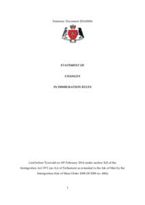 Statutory Document[removed]STATEMENT OF CHANGES