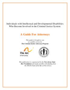 DEFENDANTS WITH INTELLECTUAL AND/OR DEVELOPMENTAL DISABILITIES