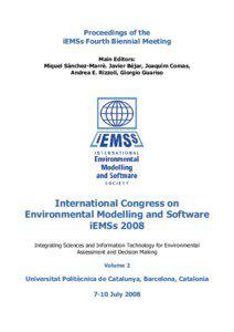 Proceedings of the iEMSs Fourth Biennial Meeting Main Editors: