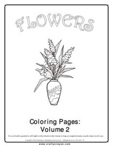 Coloring Pages: Volume 2 You are hereby granted re-sell rights to this ebook in this format as long as original remains exactly intact in all ways. Copyright © 2004 Tabula Rasa i-Publishing and its licensors. All Rights