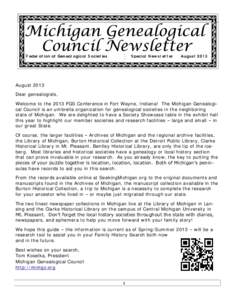 FGS Volume Special29Newsletter Issue 4  MGC Newsletter