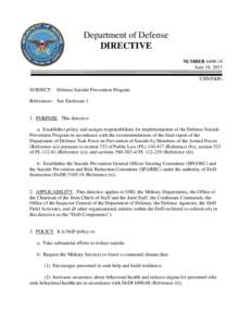 DoD Directive, June 18, 2013
