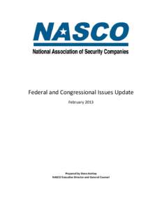 Microsoft Word - NASCO Federal and Congressional Issues Update  Feb 2013