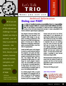 TRIO Programs Newsletter - Fall[removed]PDF)