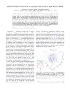 Fermi surface / Quantum Hall effect / Hermann Weyl / Magnetic monopole / Landau quantization / Physics / Condensed matter physics / Semimetal