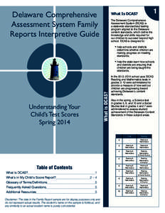 Delaware Comprehensive Assessment System Family Reports Interpretive Guide 1