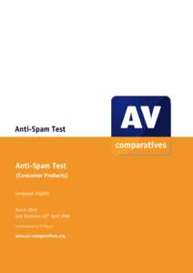 Anti-Spam Test  Anti-Spam Test (Consumer Products) Language: English
