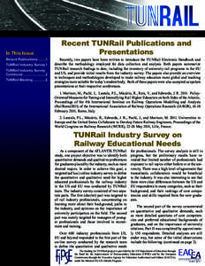 Newsletter #3, Spring 2011 In This Issue Recent Publications