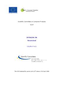Opinion of the Scientific Committee on Consumer Products on resorcinol (A11)