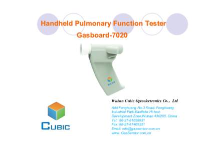 Handheld Pulmonary Function Tester Gasboard-7020 Wuhan Cubic Optoelectronics Co.，Ltd  Wuhan Cubic Optoelectronics Co.，Ltd