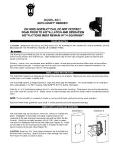 AD-1 Auto-Draft Inducer Instructions