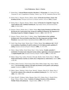 List of Publications (Harry J