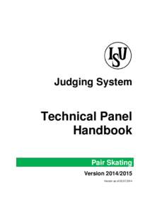 Judging System  Technical Panel Handbook Pair Skating Version