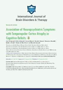 Association of Neuropsychiatric Symptoms with Temporopolar Cortex Atrophy in Cognitive Deficits