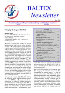 BALTEX  Newsletter No. 3  June 2002