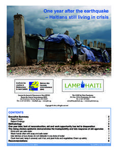Cholera outbreaks / Microbiology / Neglected diseases / Pandemics / Haiti cholera outbreak / Haiti / Bureau des Avocats Internationaux / Cholera / Internally displaced person / Medicine / Health / Biology