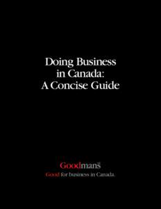 Microsoft Word - GOODMANS-#v8-Publication__Doing_Business_in_Canada.DOC