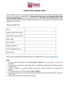 Microsoft Word - AIRPORT PICKUP form-final