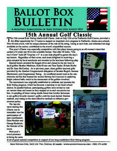 Ballot Box  Bulletin A Monthly publication of Kids Voting USA August 2012