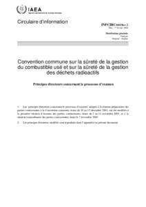 INFCIRC/603/Rev.2 - Joint Convention on the Safety of Spent Fuel Management and on the Safety of Radioactive Waste Management - French