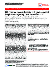 CCL19-sorted mature dendritic cells have enhanced lymph node migratory capacity and function
