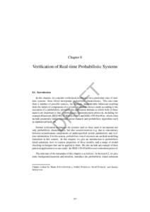 Chapter 8  T Verification of Real-time Probabilistic Systems