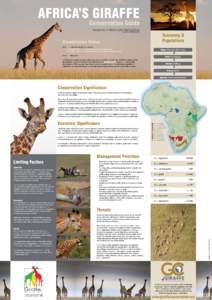 Giraffe on African plains