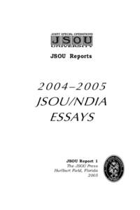 JSOU Reports  2004–2005 JSOU/NDIA ESSAYS