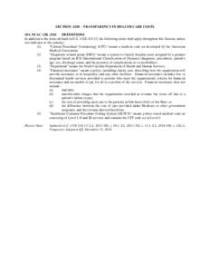 NC DHSR: 10A NCAC 13B[removed]Definitions
