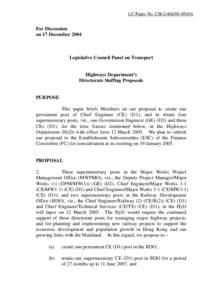 LC Paper No. CB[removed])  For Discussion on 17 December[removed]Legislative Council Panel on Transport