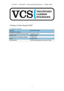 Voluntary Carbon Standard Version 2