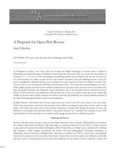MTO 20.1: Shaffer, Open Peer Review