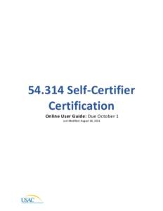 [removed]Self-Certifier Certification