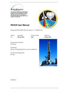 Sounding rocket / Rexus and Bexus / Esrange / Maser / Spaceflight / Space / Suborbital spaceflight
