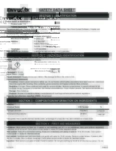 SAFETY  DATA  SHEET       SECTION  1  -­  IDENTIFICATION   Product  Identifier:  EnvirOx  Fresh  Concentrate  118  