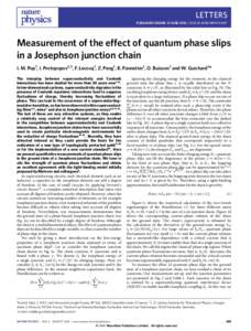 Measurement of the effect of quantum phase slips in a Josephson junction chain