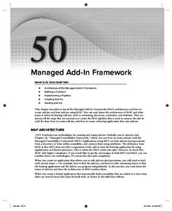 50  Managed Add-In Framework WHAT’ S IN THIS CHAPTER? ➤