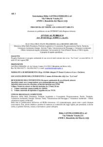 All. 1 Intestazione Ditta SANTILLI EDILIZIA srl Via Vittorio Veneto,S. Benedetto dei Marsi (AQ) Allegato 4 PROCEDURA DI VERIFICA DI ASSOGGETTABILITÀ