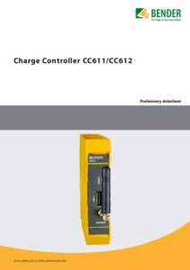 Charge Controller CC611/CC612  Preliminary datasheet Preliminary datasheet