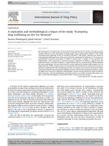 A replication and methodological critique of the study “Evaluating drug trafficking on the Tor Network”