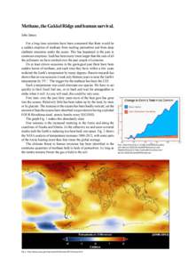 Methane / Effects of global warming / Climate history / Arctic Ocean / Climate change / Methane clathrate / Clathrate gun hypothesis / Arctic methane release / Paleocene–Eocene Thermal Maximum / Climatology / Environment / Earth