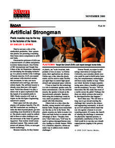 NOVEMBER[removed]PAGE 81 Artificial Strongman Plastic muscles may be the key