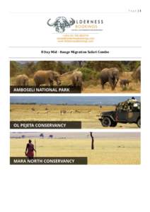 Page |1  8 Day Mid - Range Migration Safari Combo Page |2