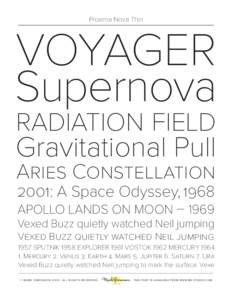 Proxima Nova Thin  VOYAGER Supernova radiation field