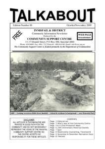 Edition Number 88  October/November 2009 INNISFAIL & DISTRICT Community Information Newsletter