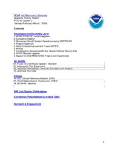 Meteorology / Physical geography / Climatology / Climate modeling / Environmental chemistry / Air Resources Laboratory / Air pollution in the United States / Office of Oceanic and Atmospheric Research / Mesonet / MEMO Model / Atmospheric chemistry / Greenhouse gas