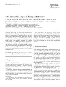 Int J Digit Libr: 259–268  I N T E R N AT I O N A L J O U R N A L O N Digital Libraries