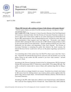 Press Release - 13 AprPhony IRS Lawsuit Call Scam