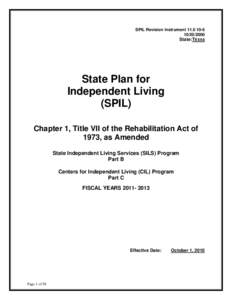 SPIL Revision Instrument2006 State:TEXAS  State Plan for